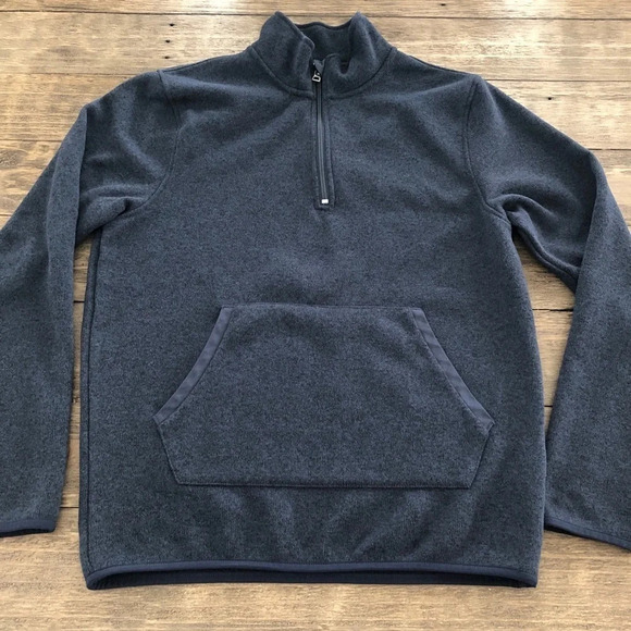 J Crew Mercantile Marled Fleece Zip Up Pullover S - Picture 1 of 7